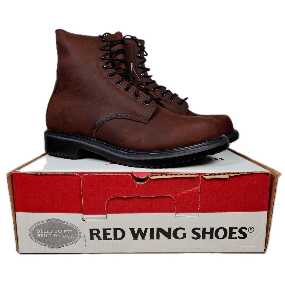 Red Wing 1210 Work Boots Mens 11 E3 Brown Leather 8" SuperSole Insulated USA